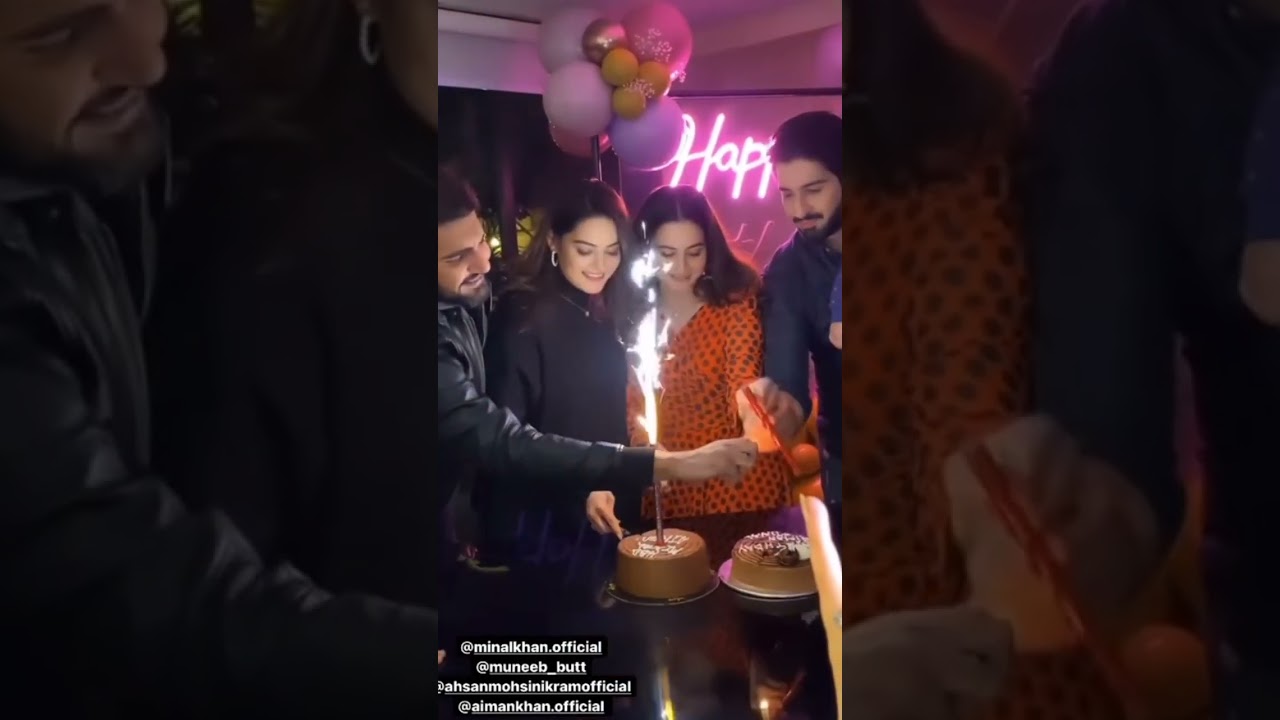 Aimen Minal Birthday party 