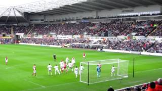 Nacho First Goal For Arsenal Swansea 17 March 2013