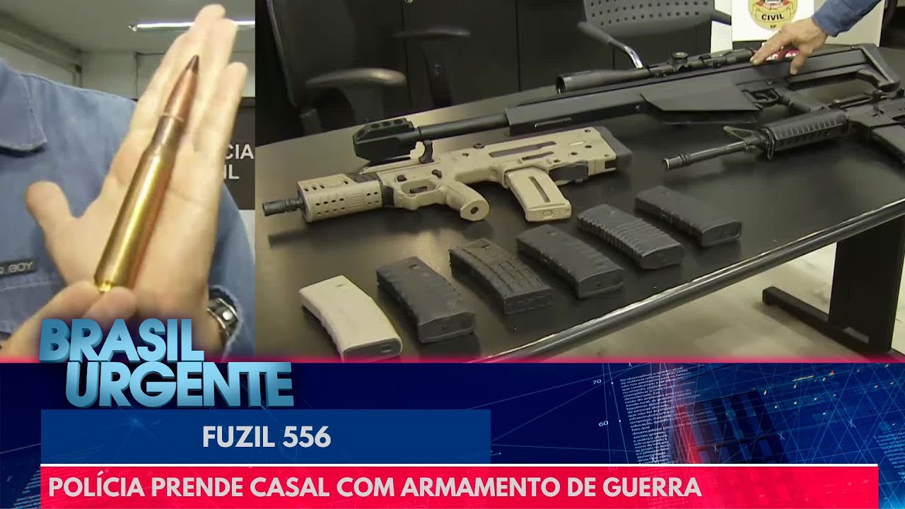 Polícia prende casal com armamento de guerra | Brasil Urgente