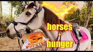 HORSES + HUNGER = POPEYES CHICKEN SANDWICH