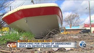Searching for the owner of abandoned boat on Detroit's west side