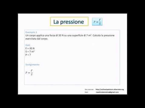 Video: Come si calcola la pressione in fisica?