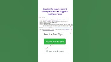 Tooltip Display and Retrieval  || Automation Testing || Selenium Java