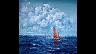 :   . Cumulus Clouds in acrylic