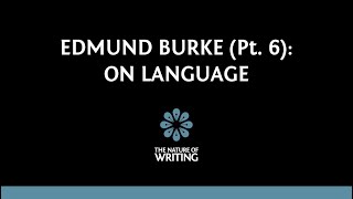 Edmund Burke on Language
