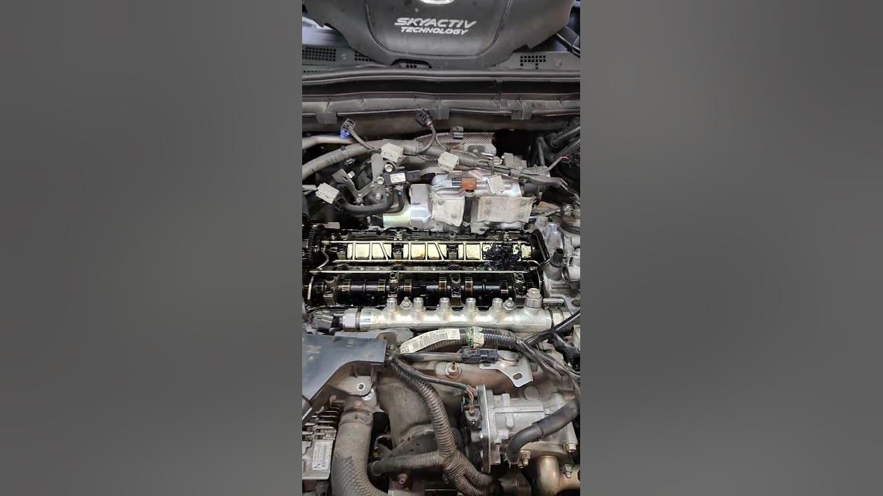 Mazda 6 2.2d skyactiv leaky injector fault gets into the engine carbon