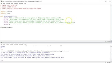 Writing a Text-Based Adventure Game in Python