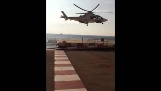 Helicopter taking off in Monaco