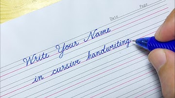 Write Your Name in Cursive Handwriting