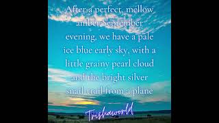 Good morning from Trishaworld 1009!