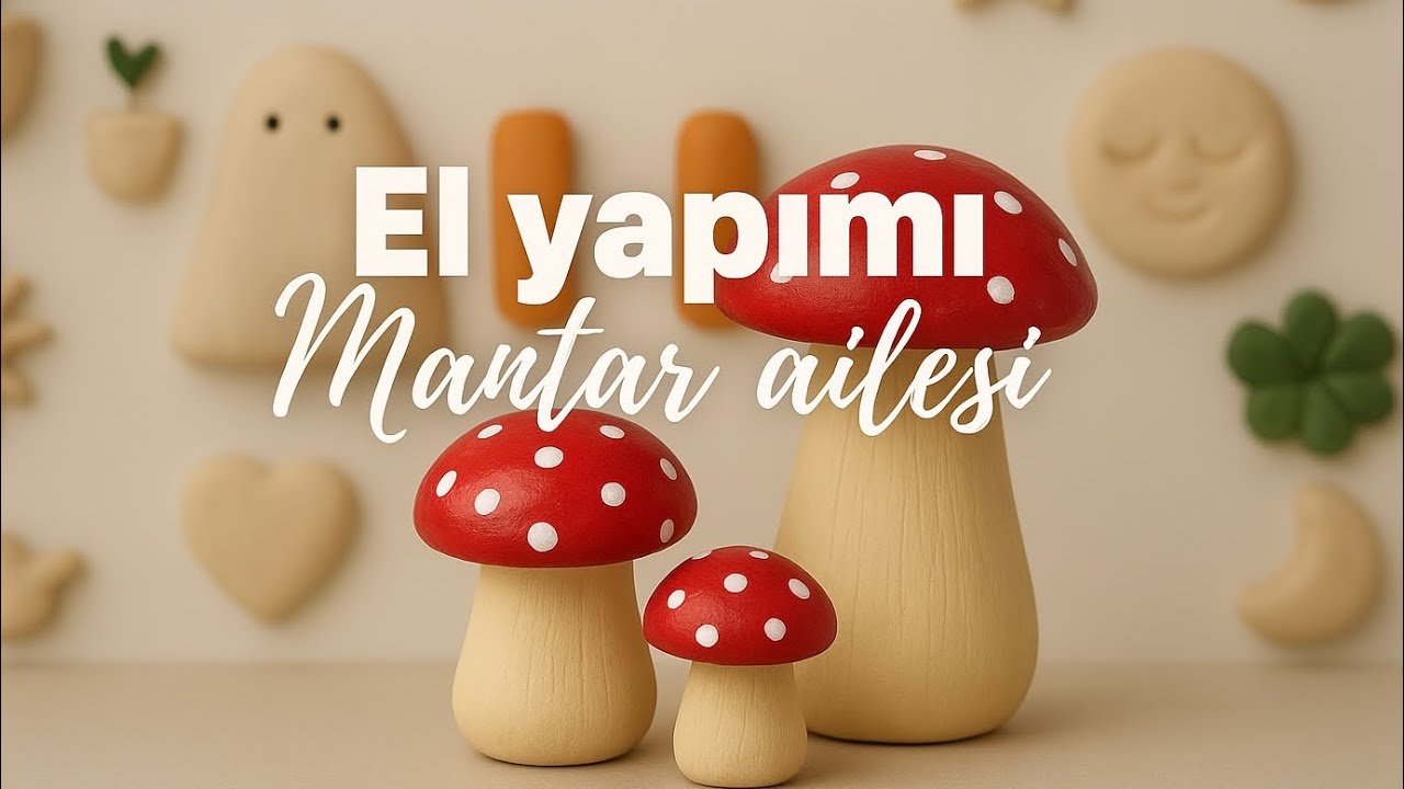 3 Boy Dekoratif Kil Mantar Yapımı 🍄 | Kolay ve Şirin DIY Fikirleri ~ Clay and Mushroom Family 