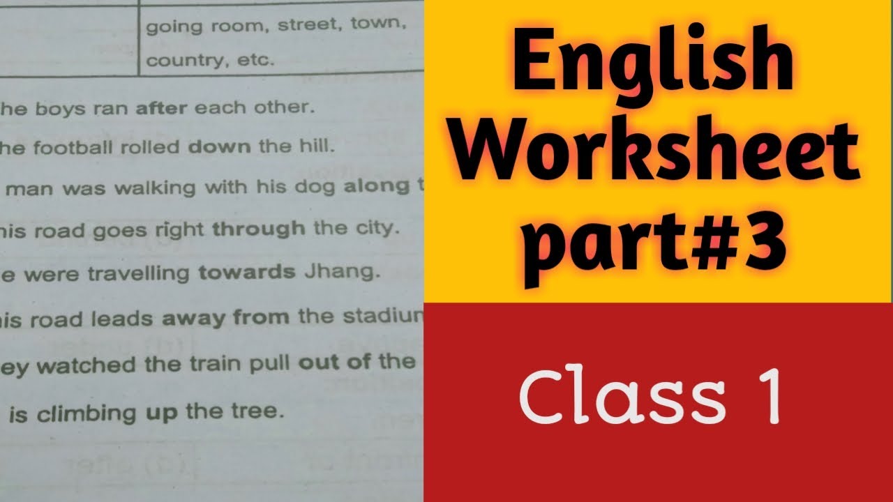 English Practice Worksheet English Worksheet 3 English Worksheet For Grade 1 Jun10 2020 YouTube