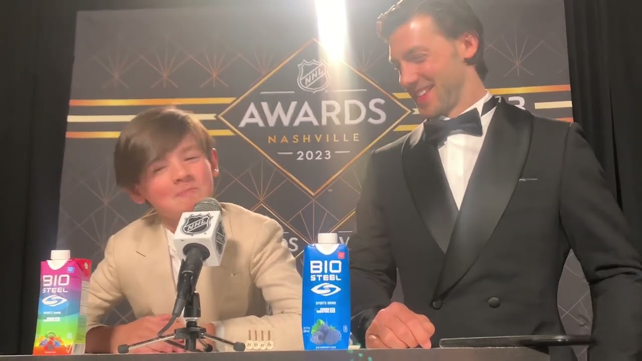 Kris Letang's son Alex takes over All-Star Q&A session