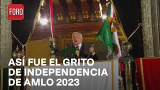 Presidente Andrés Manuel López Obrador encabeza la ceremonia del Grito de Independencia 2023