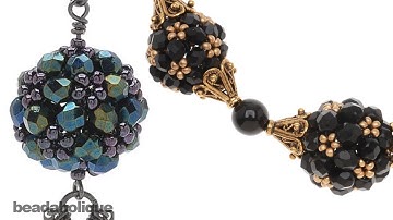 How to Make an Ornate Beaded Bead Using Right Angle Weave Double Needle Method