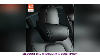YZ Seat Headrest Travel Rest Neck Pillow For Tesla Model 3/Y/X/S PU Leather Neck Pillow Memory Foam