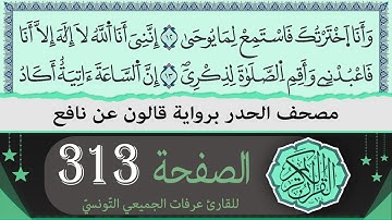 ختمة القران الكريم حدرا برواية قالون عن نافع | الصفحة 313 | القارئ عرفات الجميعي التونسي