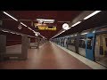 Sweden, Stockholm, metro train ride from Skarpnäck to Skärmarbrink