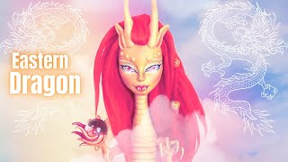 DRAGON REPAINT | Eastern Golden Dragon | Monster High OOAK | Peri & Pearl