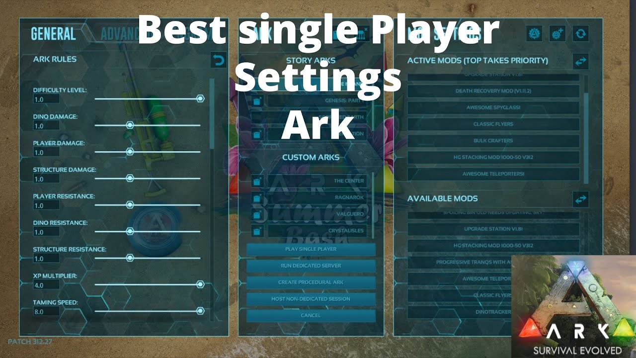 best-single-player-settings-ark-youtube