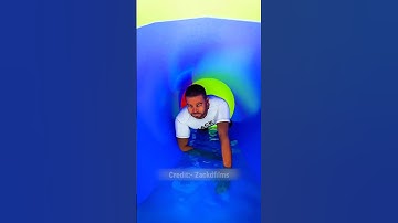 What to do When You Get Stuck in a Water Slide 🤔😨 || #shorts​ #waterslide​ #waterpark @TechHusen