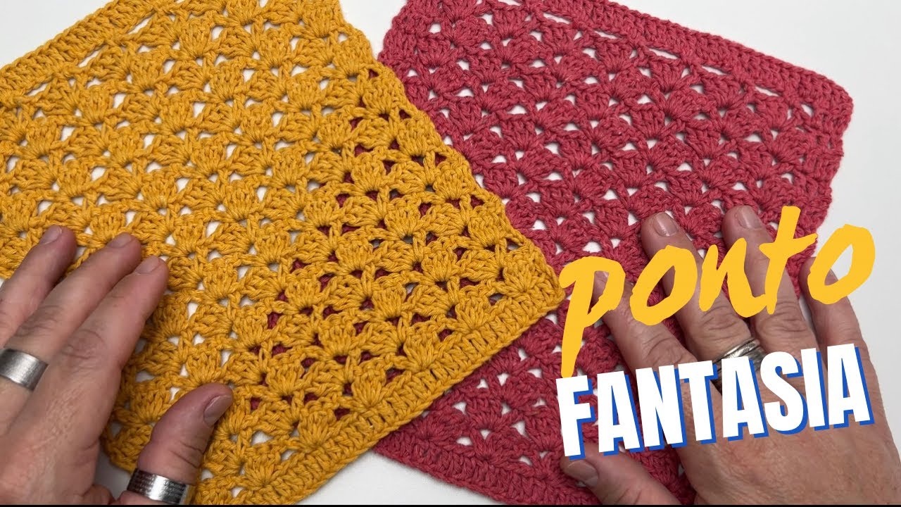PONTO FANTASIA | Você vai amar mais esta versão | ponto de crochê, faça lindas peças com este ponto