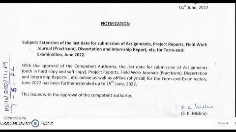 IGNOU PROJECT REPORT, ASSIGNMENTS SUBMISSION, LAST DATE EXTEND ONLINE OFFLINE  IGNOU OFFICIAL NOTICE