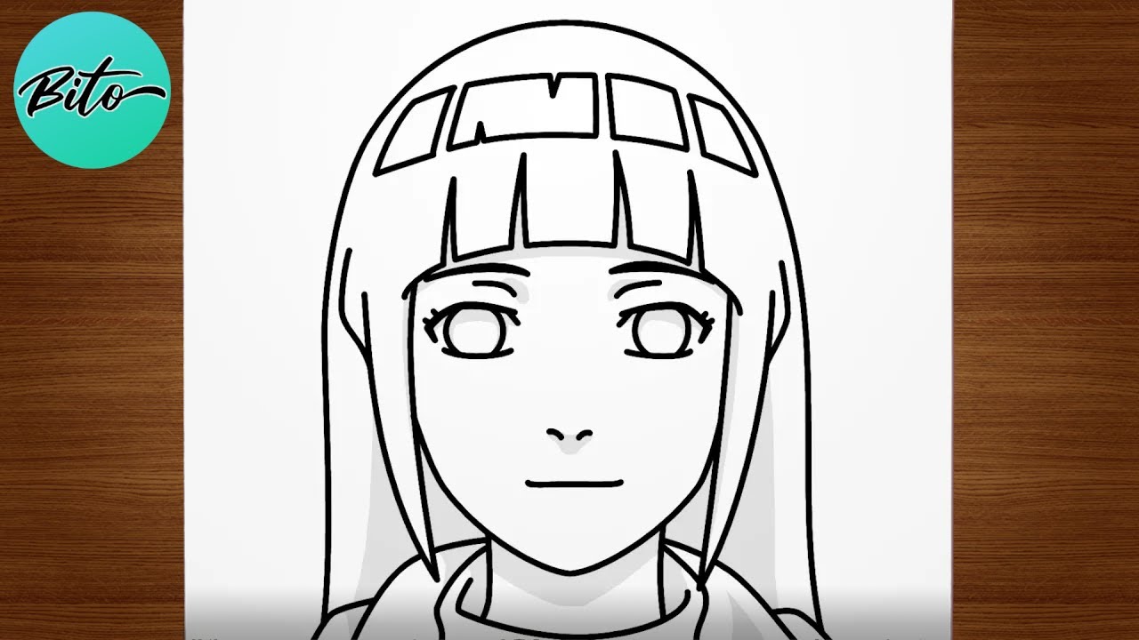 Como desenhar HINATA passo a passo 