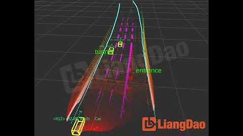 LiangDao results - LiDAR Sensor Perception on Vehicle