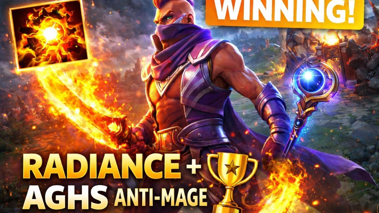 Radiance + Aghanim’s Scepter Anti-Mage Build 🔥 INSANE Late Game Carry!