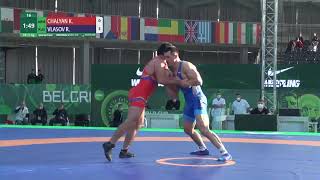 1/4 GR - 77 kg: K. CHALYAN (ARM) v. R. VLASOV (RUS)