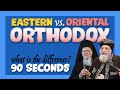 Eastern Orthodox and Oriental Orthodox: What