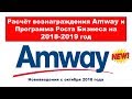 Расчёт вознаграждения Amway и Программа Роста Бизнеса на 2018 2019 год
