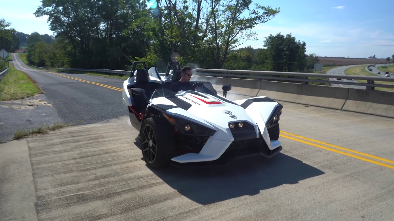Sling Shot Bridge POLARIS SLINGSHOT BURNOUT ON BRIDGE OVER HIGHWAY! - YouTube