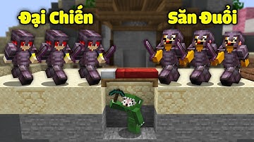 Minecraft Bedwars, Nhưng Trận Chiến Săn Đuổi 1 vs 2 Cùng Noob Team Siêu Căng Thẳng