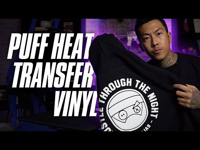 Puff Heat Transfer Vinyl on a Hoodie + Wash Test