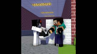 SADAKO PUSH HEROBRINE TO BECOME A MAID - MINECRAFT ANIMATION #shorts