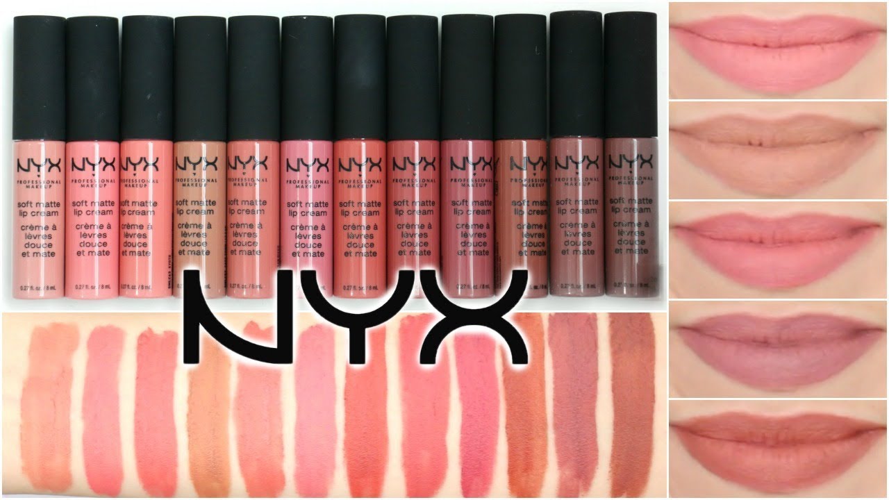 Nyx Soft Matte Lip Cream Lip Swatches & Review || Beauty With Emily Fox -  Youtube