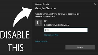 disable google chrome is trying to fill your password popup