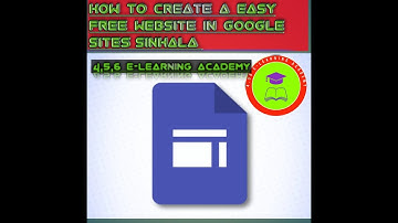 How to Create Easy Free Website in Google Sites (Sinhala)