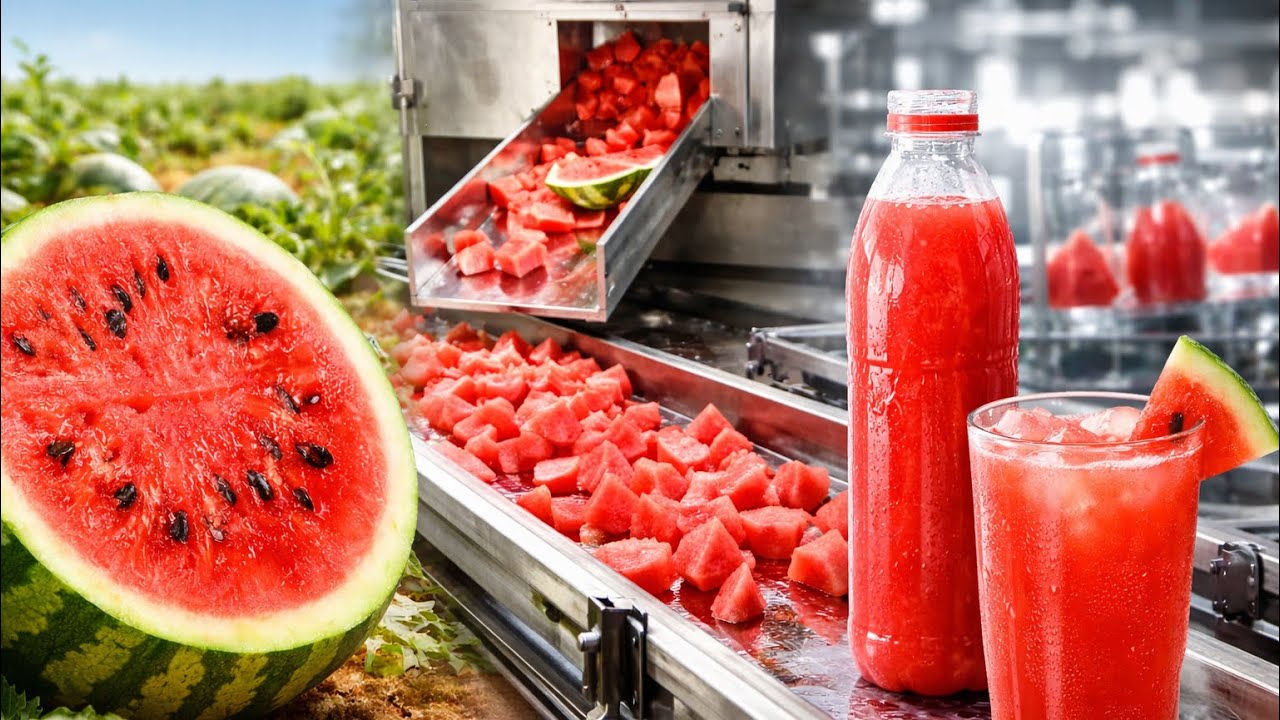 From Seed to Glass: How Watermelon Juice Is Made 🍉