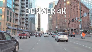 Denver 4K  Mile High City  Driving Downtown