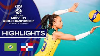Brazil 🇧🇷 vs. Dominican Republic 🇩🇴 - Highlights | Girls’ U19 World Champs 2025