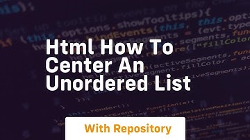 Html how to center an unordered list