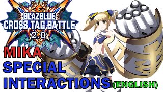 Blazblue Cross Tag Battle 2.0 All Mika Special Interactions In English Bbtag