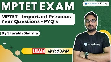 Most important EVS Questions for MPTET | Saurabh Sharma | Unacademy Vidya