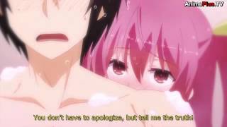 Rakudai kishi no cavalry Bath scene ikki and stella