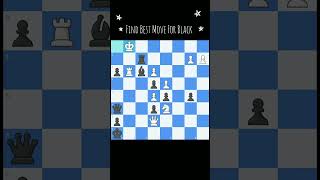 Puzzle 173 : Find best Move for Black ♟️ #chess #chesscom #shorts