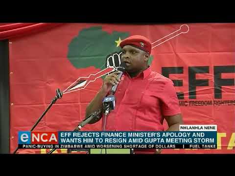 EFF rejects Finance Minister Nhlanhla Nene's apology