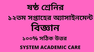 Class 6 Assignment 12th Week  l Assignment Class 6 12th Week  l  Class 6 12th week Assignment Answer